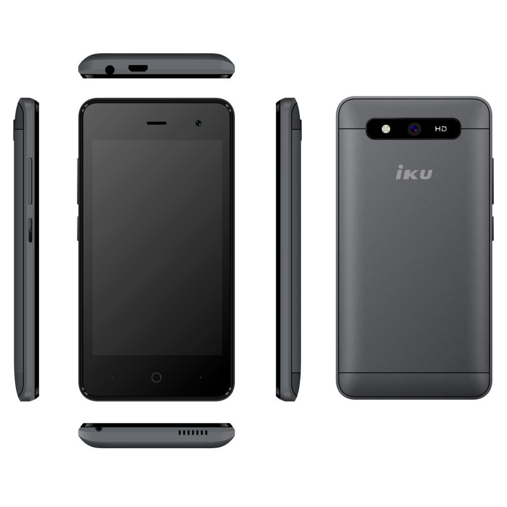 Téléphone Portable Iku ix / 3G / Double SIM / Gris + Sim Orange 60 Go Offerte
