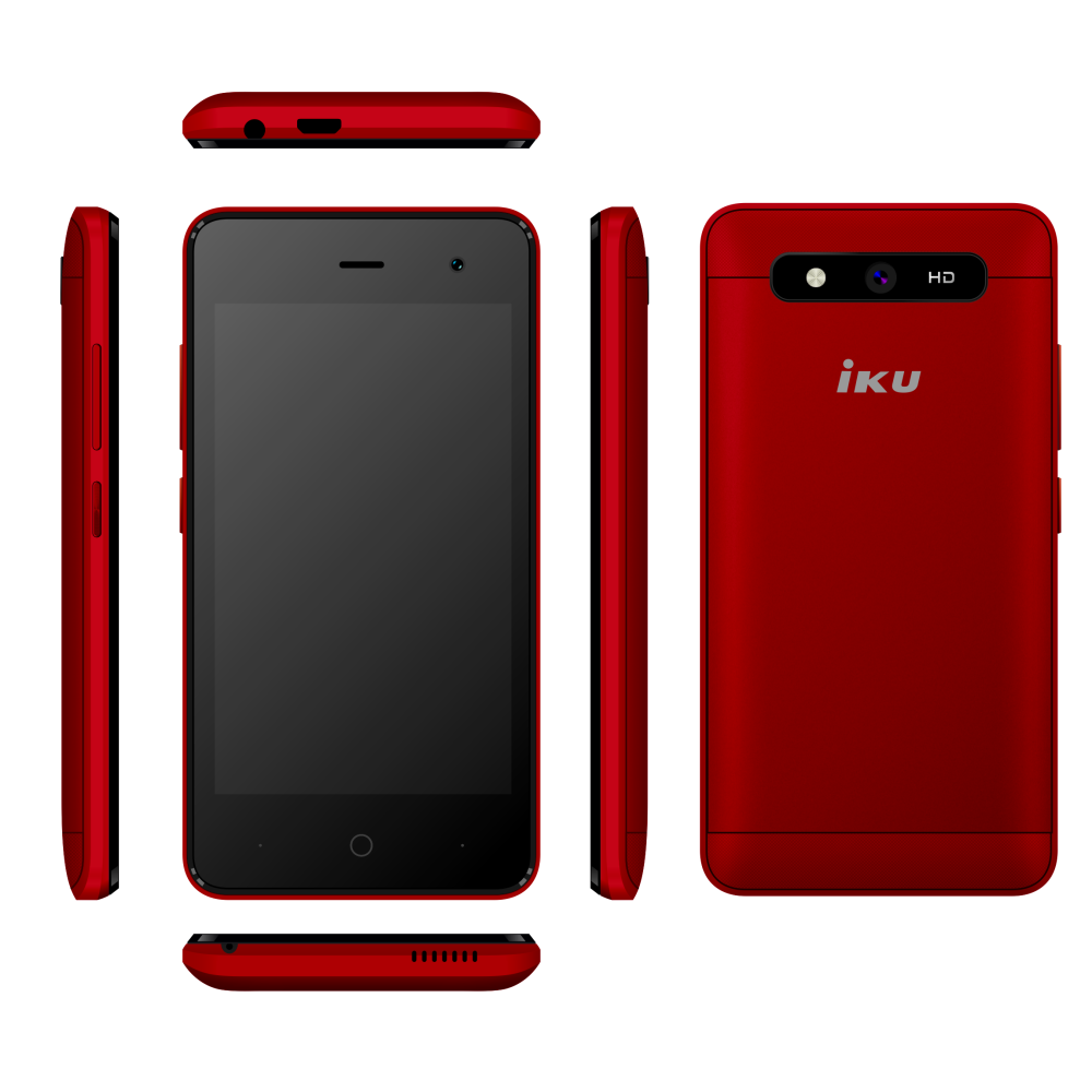 Téléphone Portable Iku ix / 3G / Double SIM / Rouge