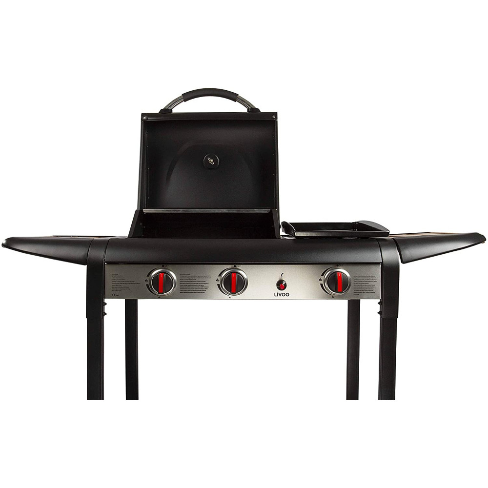 Barbecue à Gaz Gril et Plancha Livoo DOC208