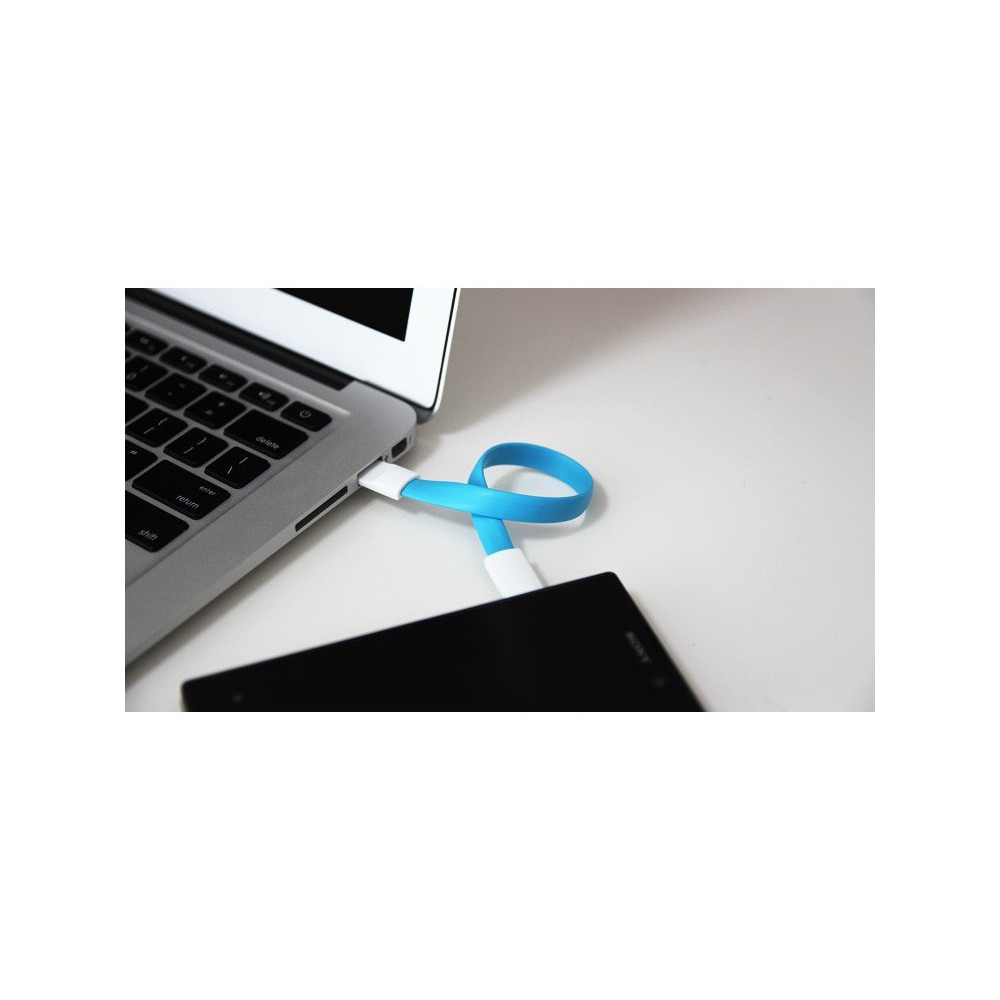 Câble USB Vers Micro USB Aiment Bleu