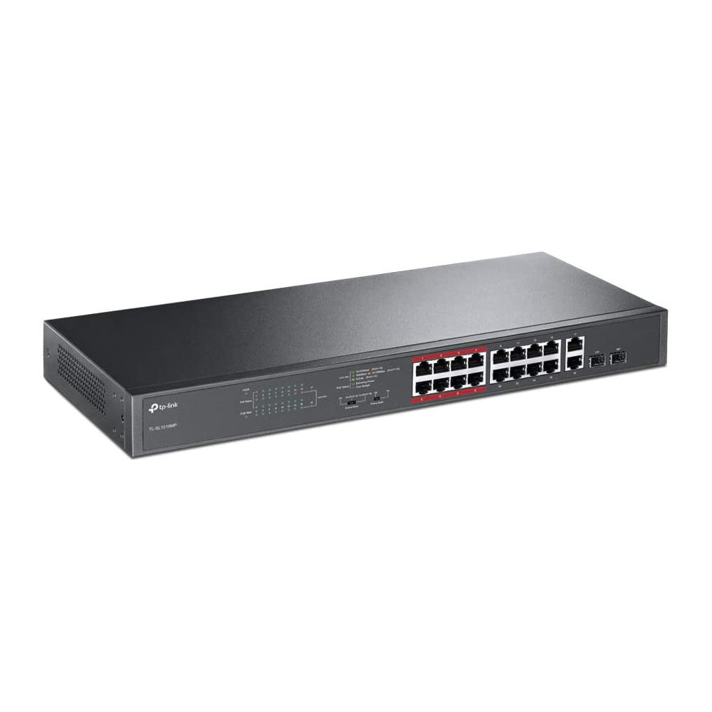 Switch TP-LINK 16 ports 10/100 Mbps + 2 ports Gigabit + 2 Ports SFP