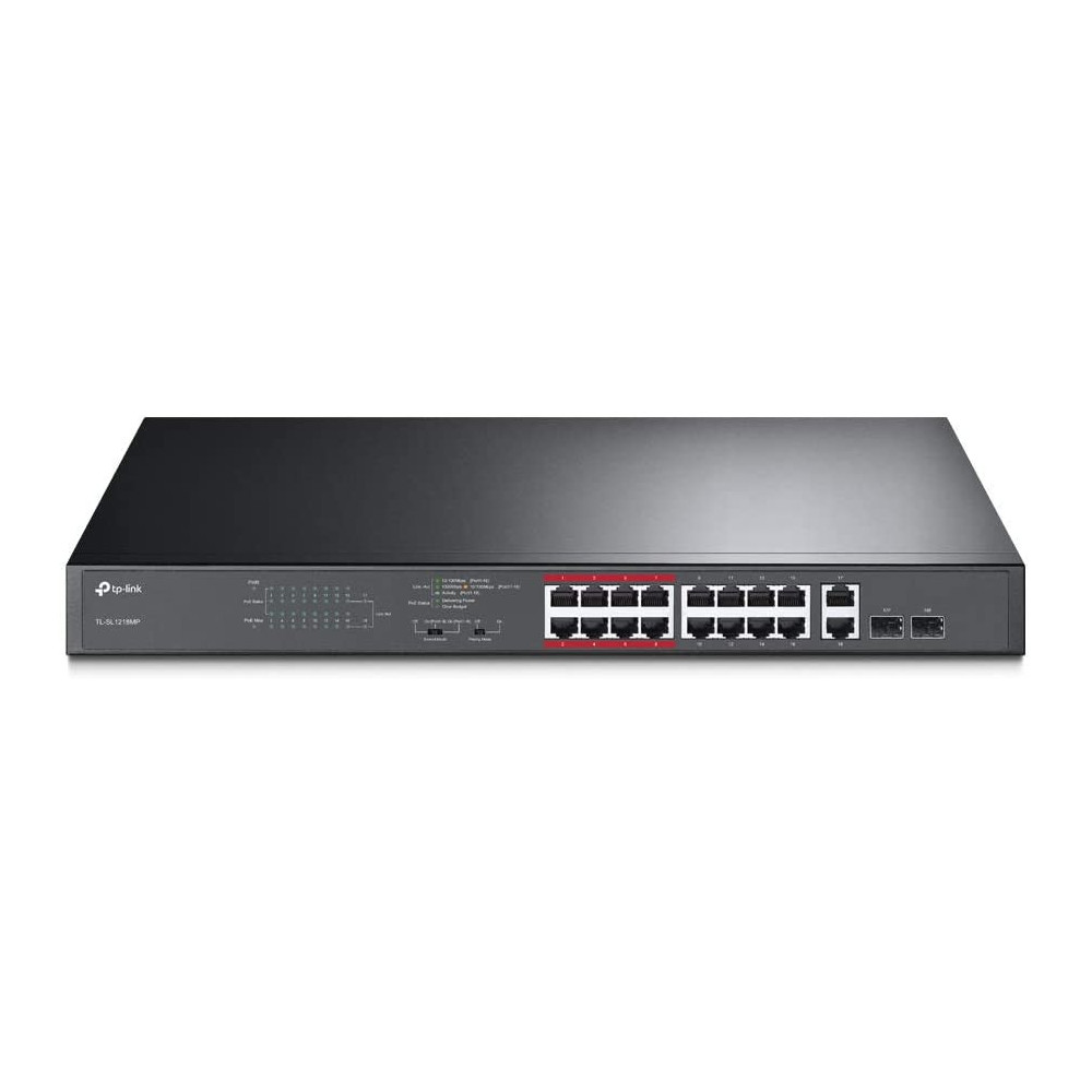 Switch TP-LINK 16 ports 10/100 Mbps + 2 ports Gigabit + 2 Ports SFP