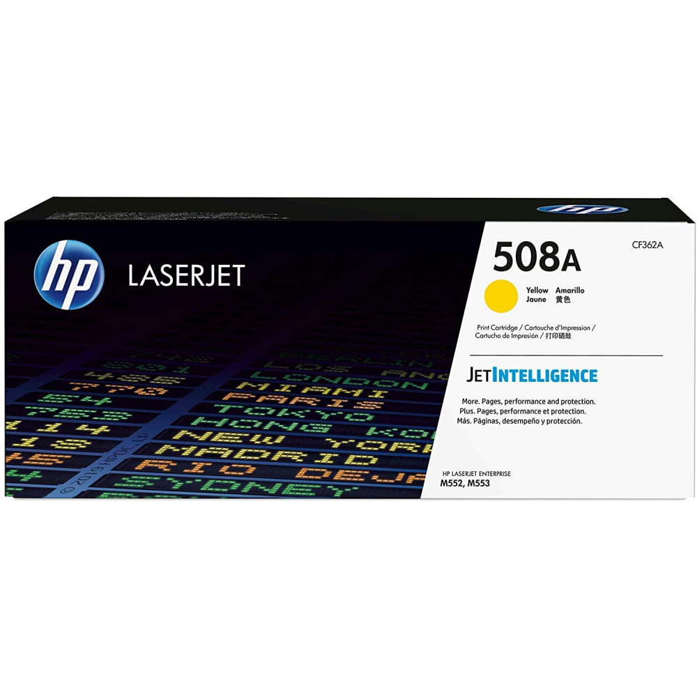 Cartouche de toner HP 508A  LaserJet Jaune originale / 5 000 pages CF362A