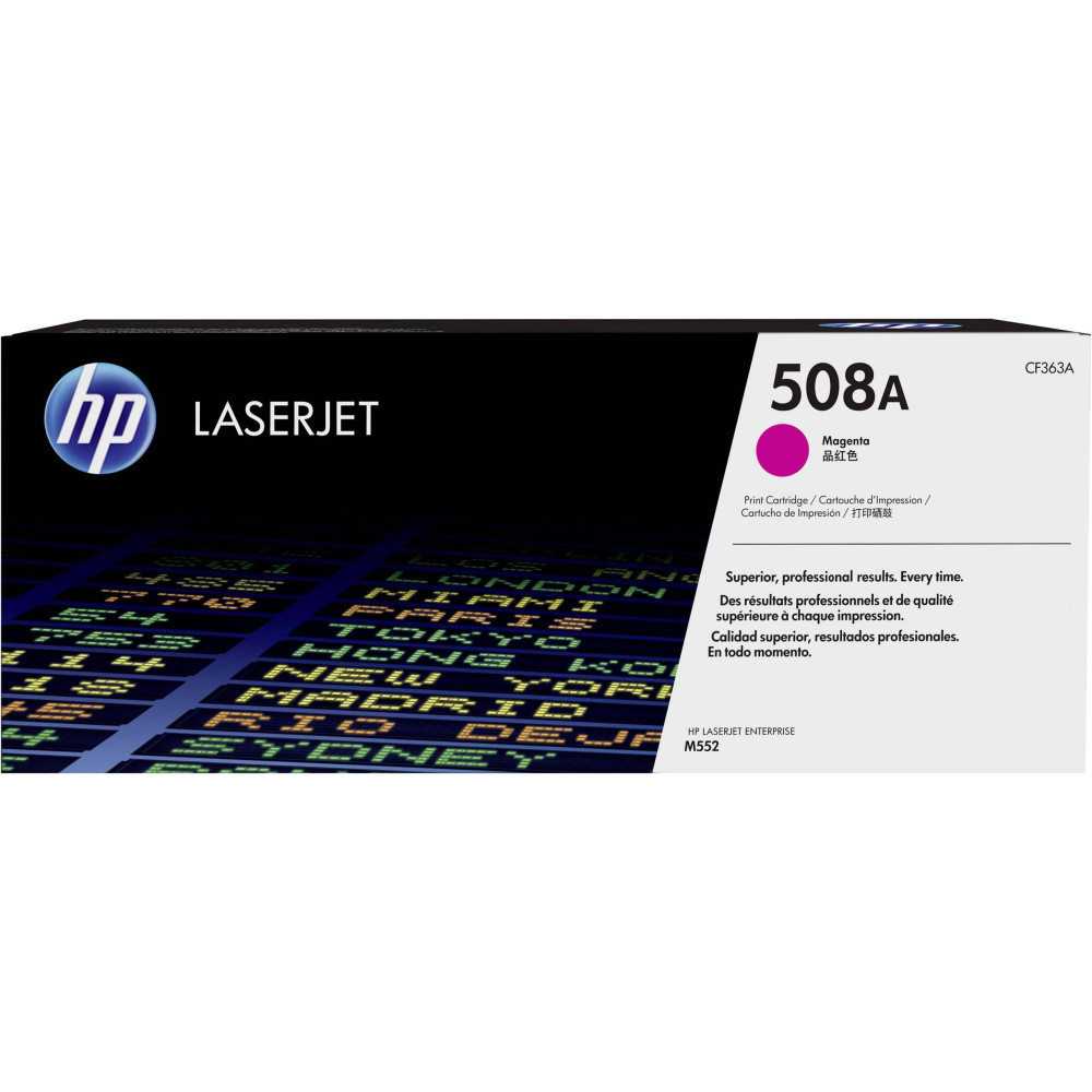 Cartouche de toner HP 508A  LaserJet Magenta originale / 5 000 pages CF363A