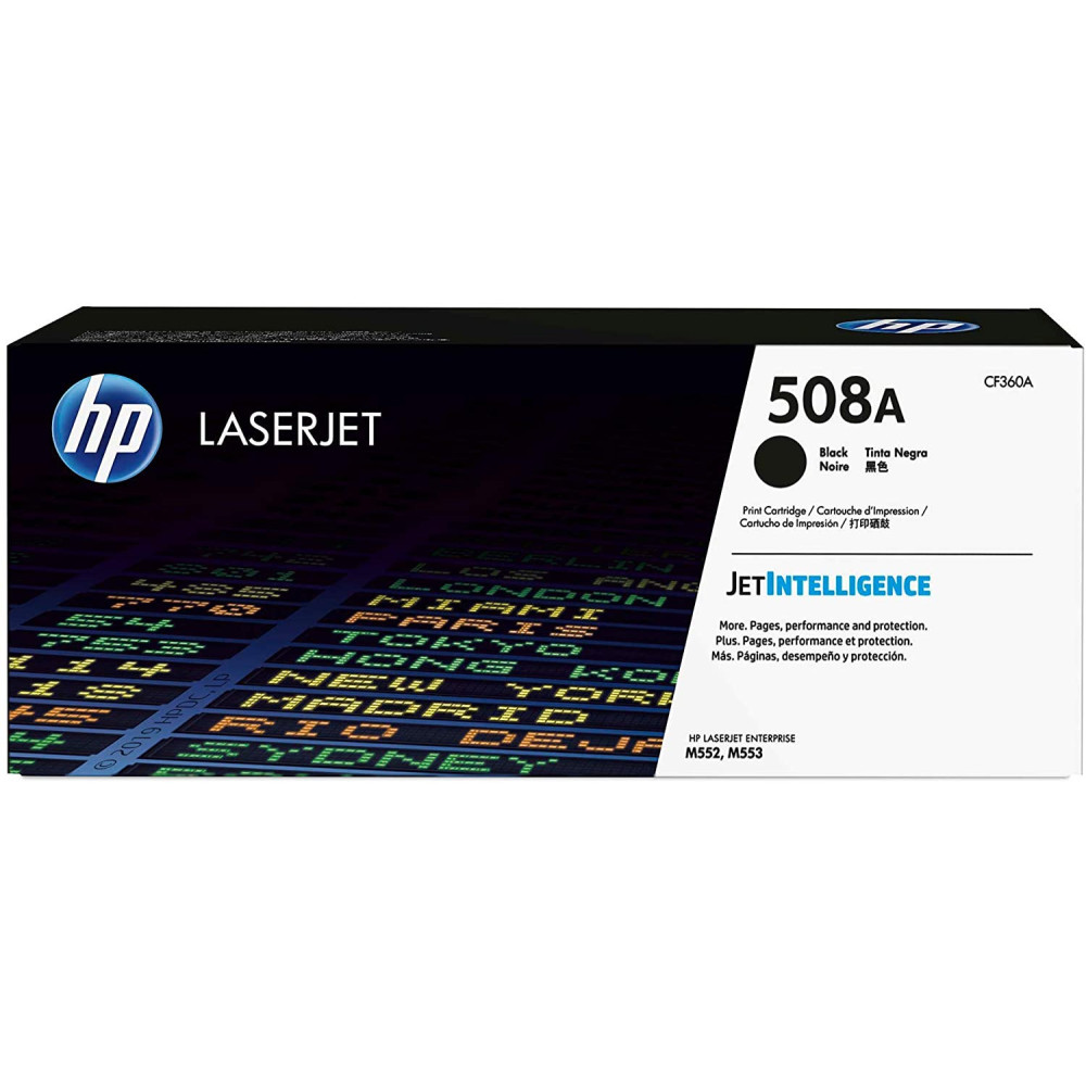 Cartouche de toner HP 508A  LaserJet Noir originale / 6 000 pages CF360A