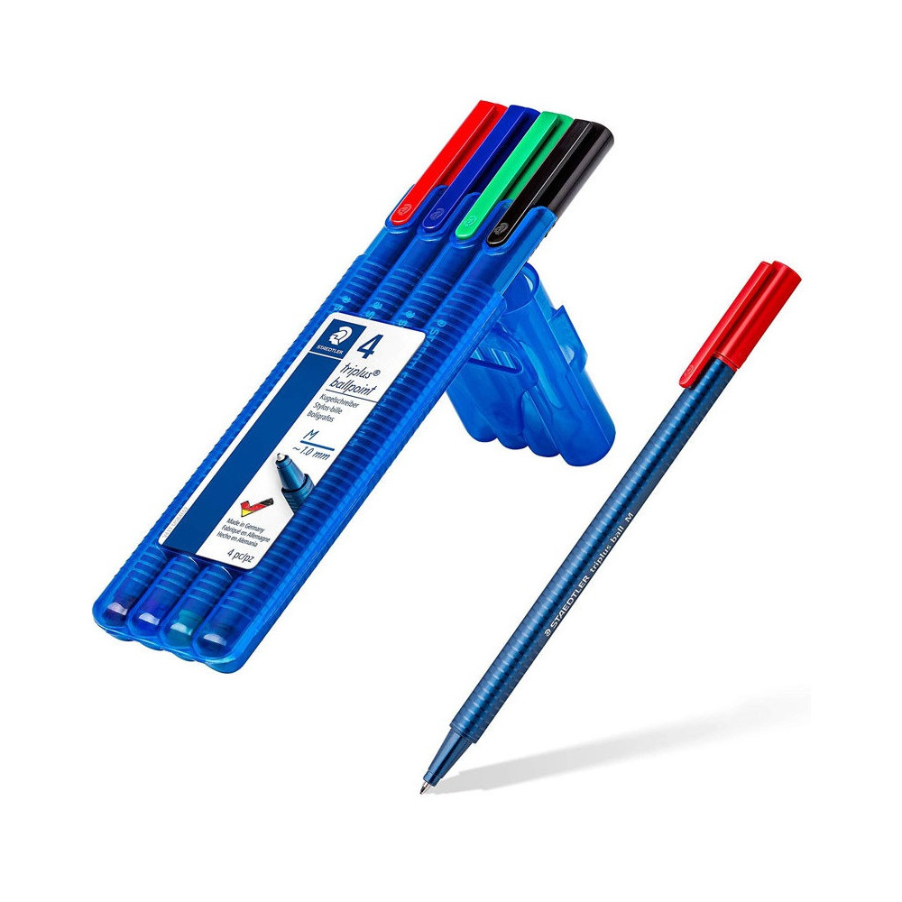 Pack de 4 Stylos à Bille STAEDTLER Triplus