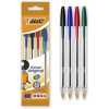 4x Stylos à bille BIC Cristal Medium 1mm / 4 Couleurs