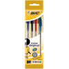 4x Stylos à bille BIC Cristal Medium 1mm / 4 Couleurs