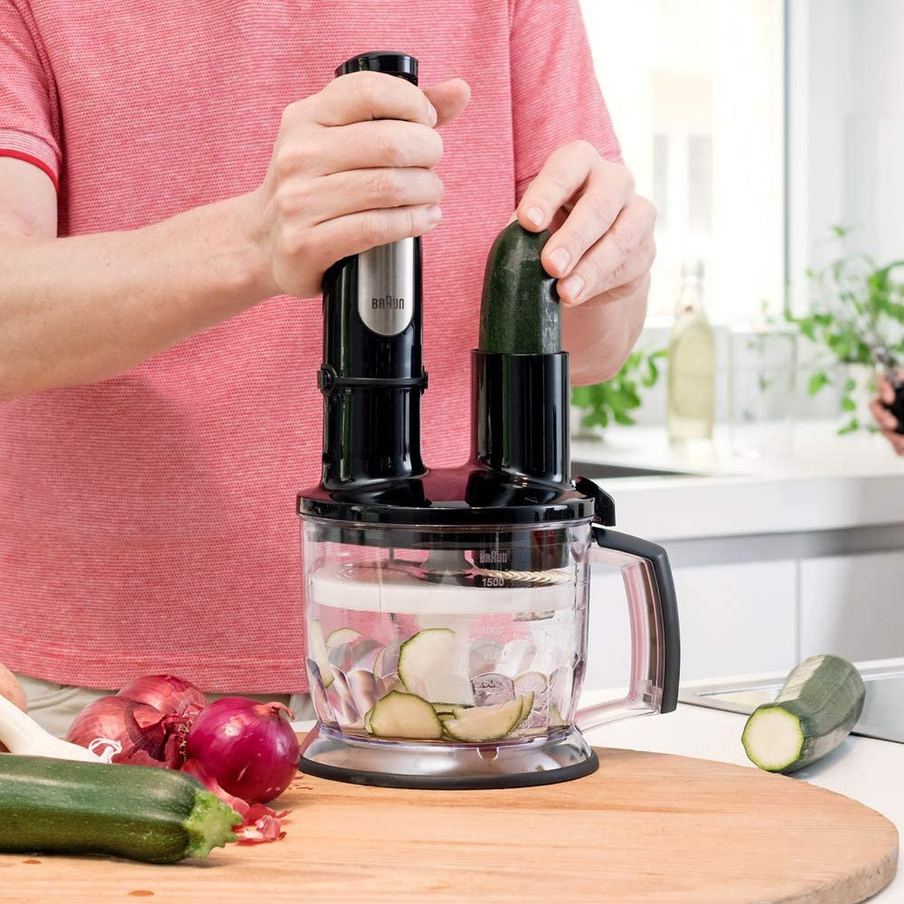 Mixeur plongeant Multiquick Braun Serie 7 multifonctions 5en1 MQ7075X / 1000 W / Noir