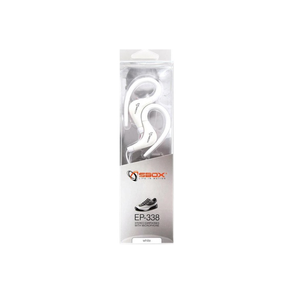 Écouteurs avec Microphone SBOX EP-338 - BLANC