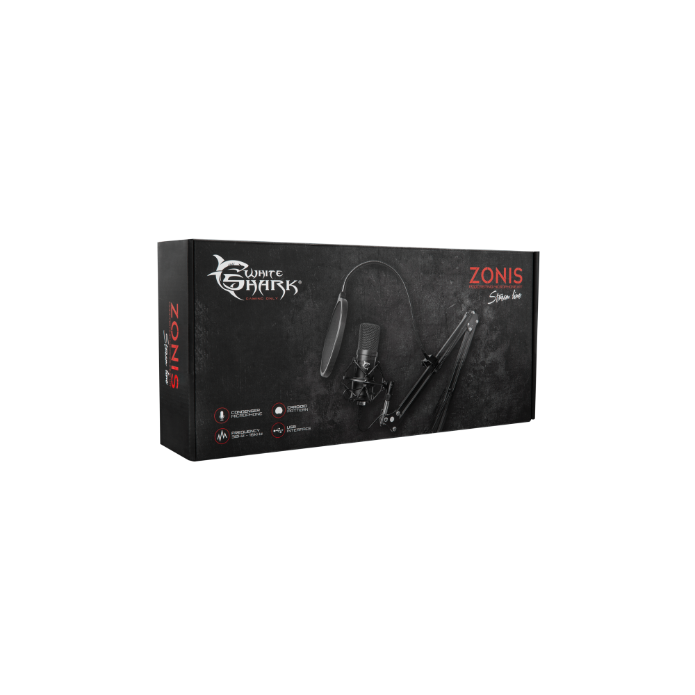 Microphone Gaming White  Shark  DSM-01 ZONIS / NOIR
