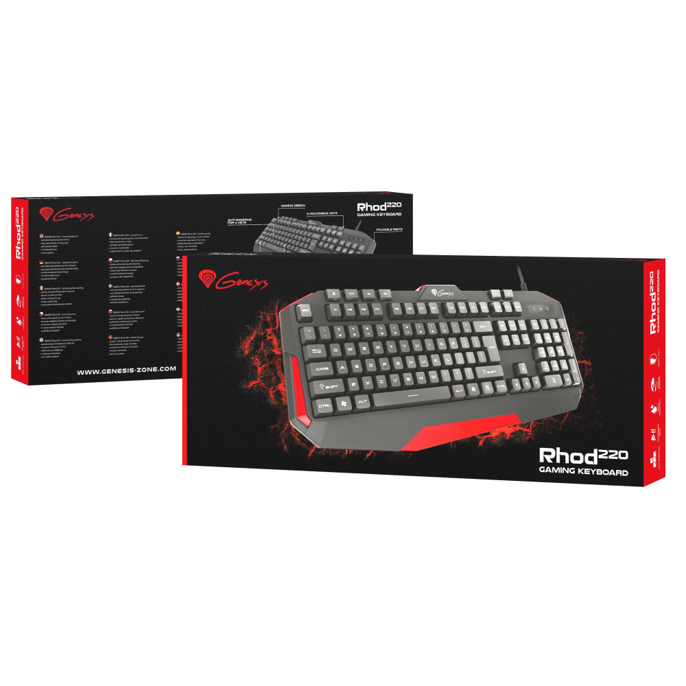 Clavier Gaming Genesis Rhod 220 / Noir & Rouge
