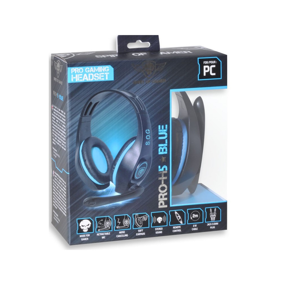Casque Gaming Spirit of Gamer PRO-H5 /Bleu