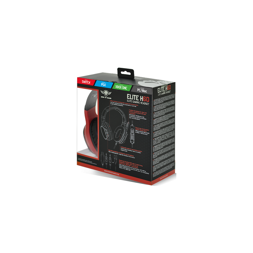 Micro Casque Gamer SPIRIT OF GAMER ELITE H60 / Rouge