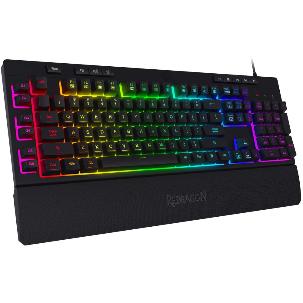 Clavier Gaming Rétroéclairé  Redragon  k512 Shiva /Noir