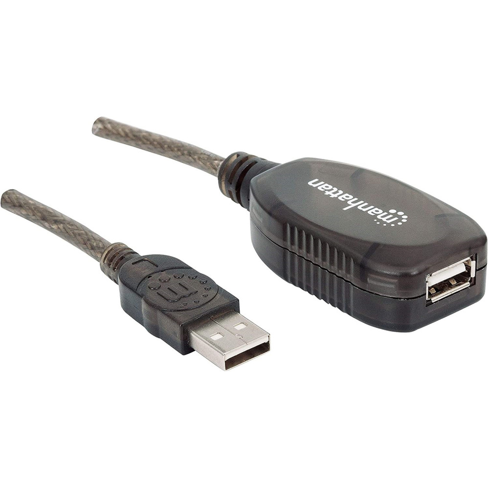 Rallonge USB 2.0 A-A 20m  M/F / Noir