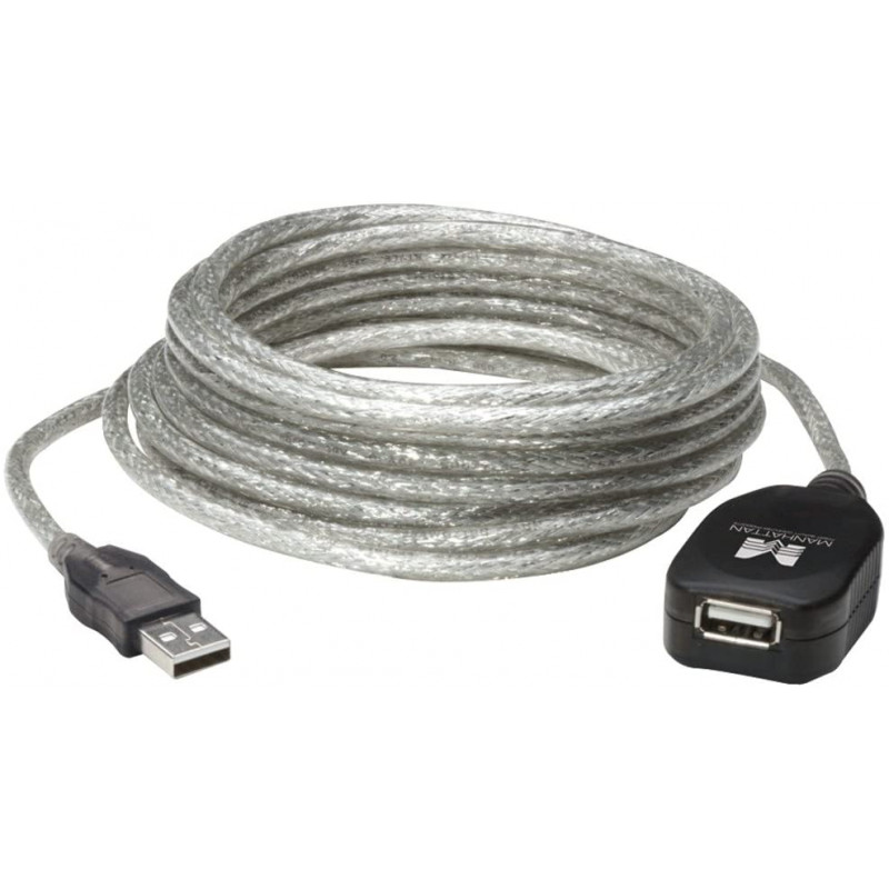 Rallonge USB 2.0 Type A 1,8 Mètres - Câble Mâle/femelle Gris Pour Périphériques