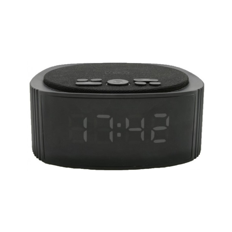 Réveil Noir Charge Induction Et HP BT 10W KSIX