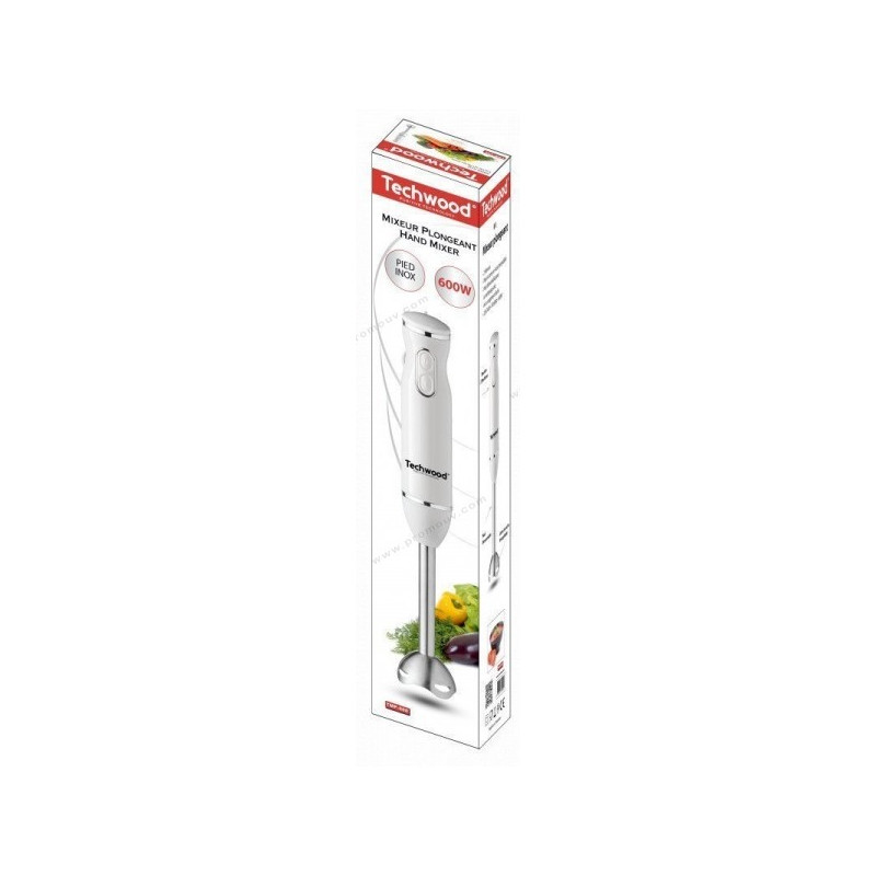 Techwood - Mixeur Plongeant Blanc 3 en 1 Plongeur 600W Fouet Hachoir 500 mL  Lame en acier inoxydable 600W - Mixeur, batteur - Rue du Commerce