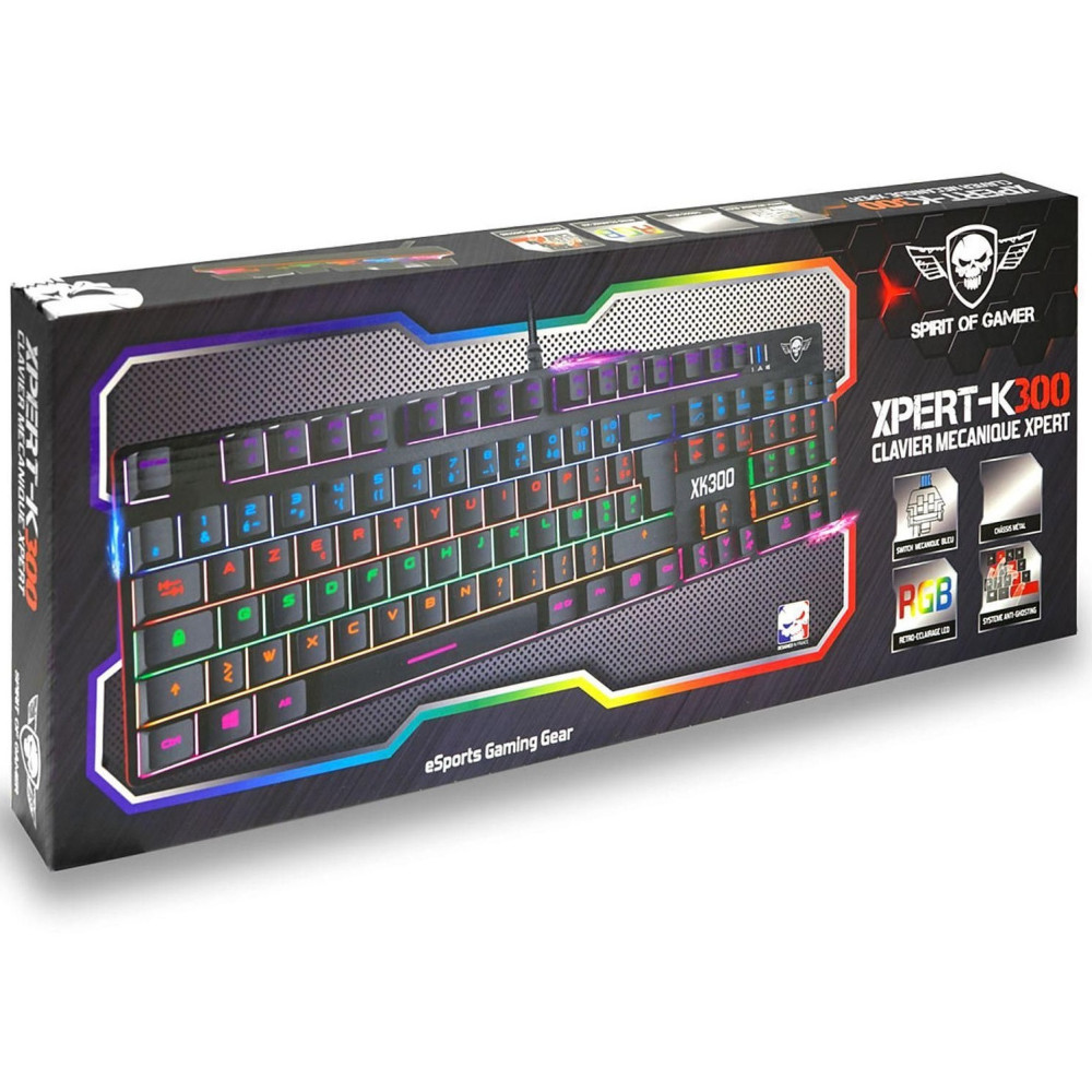 Clavier Mécanique Rétroéclairé RGB Spirit of Gamer  Xpert-K300