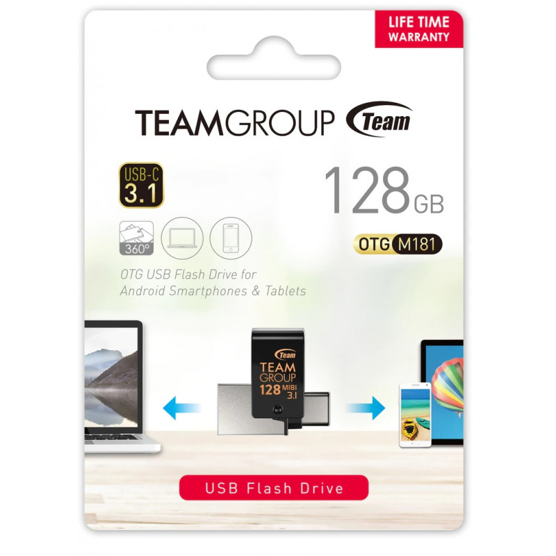 Clé USB OTG Type C TeamGroup M181 / 128 Go / USB 3.1