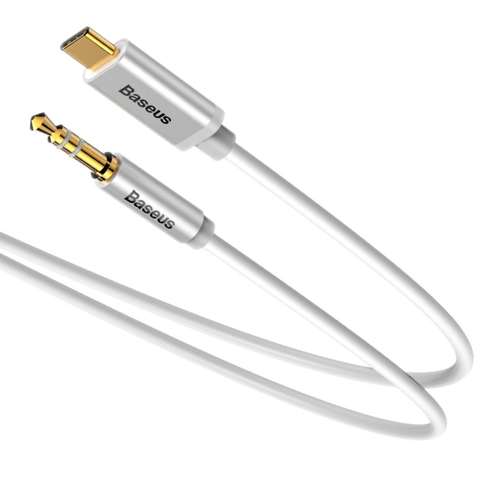 Câble Audio Baseus M01 Yiven Vers USB Type C / 1.2m / Blanc