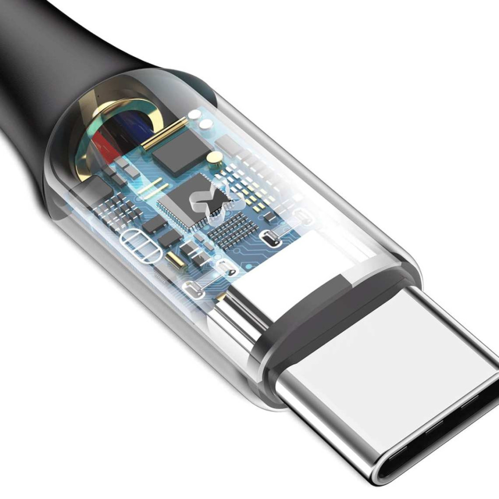 Câble USB Baseus X-Type Vers Type C / 1M / 3A / Noir