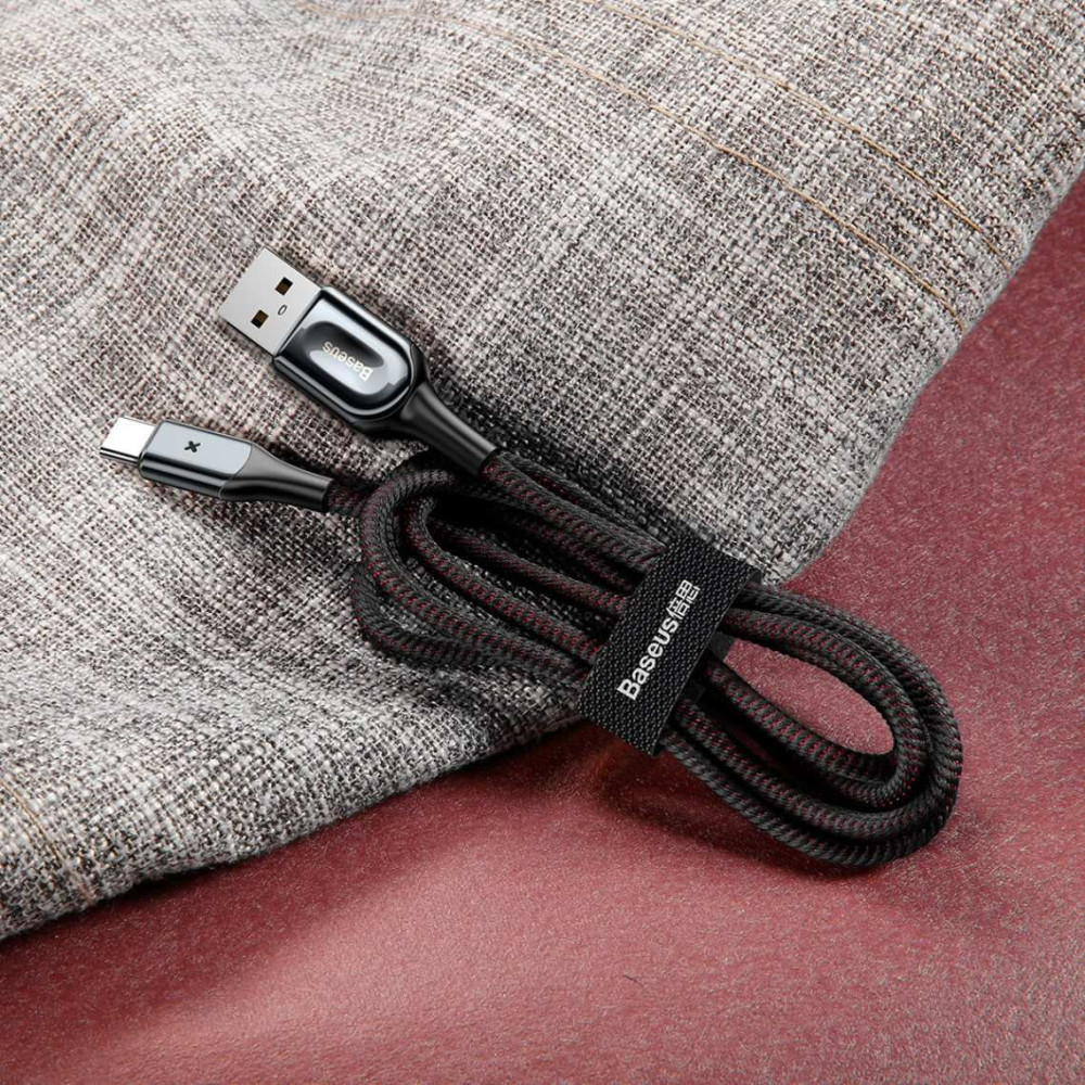Câble USB Baseus X-Type Vers Type C / 1M / 3A / Noir