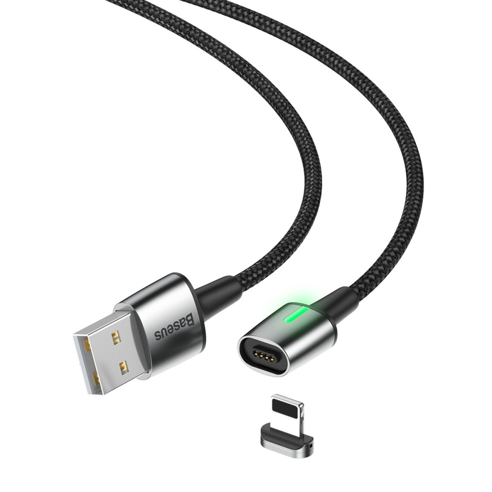 Câble magnétique USB Baseus Zinc Vers Lightning / 1.5A / 2m / noir
