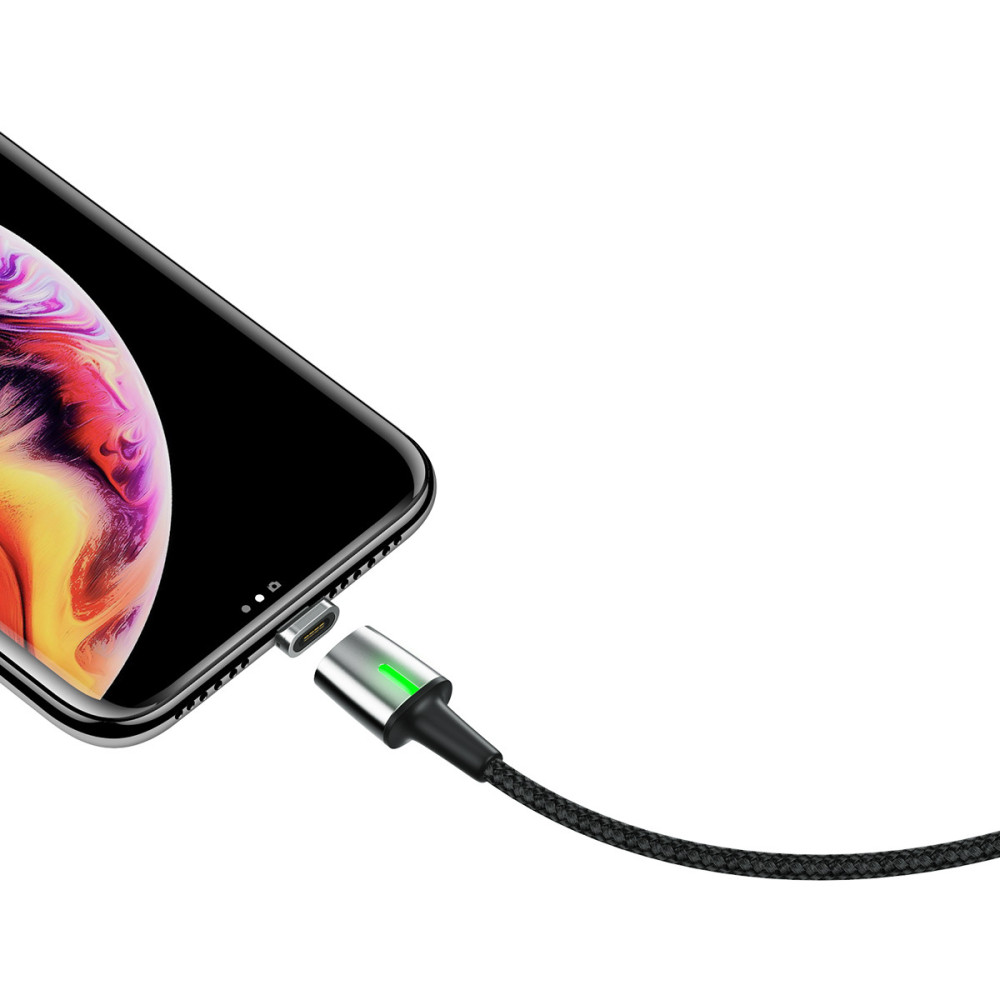 Câble magnétique USB Baseus Zinc Vers Lightning / 1.5A / 2m / noir