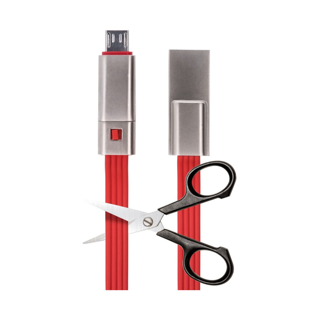 Câble USB réparable Forever Cut & Fix Vers Micro USB / 1.5A / 1.5m / Rouge