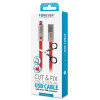 Câble USB réparable Forever Cut & Fix Vers Micro USB / 1.5A / 1.5m / Rouge