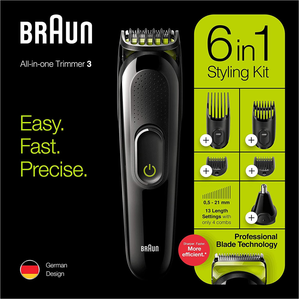 Tondeuse à barbe Braun 6en1 MGK3221 / Noir