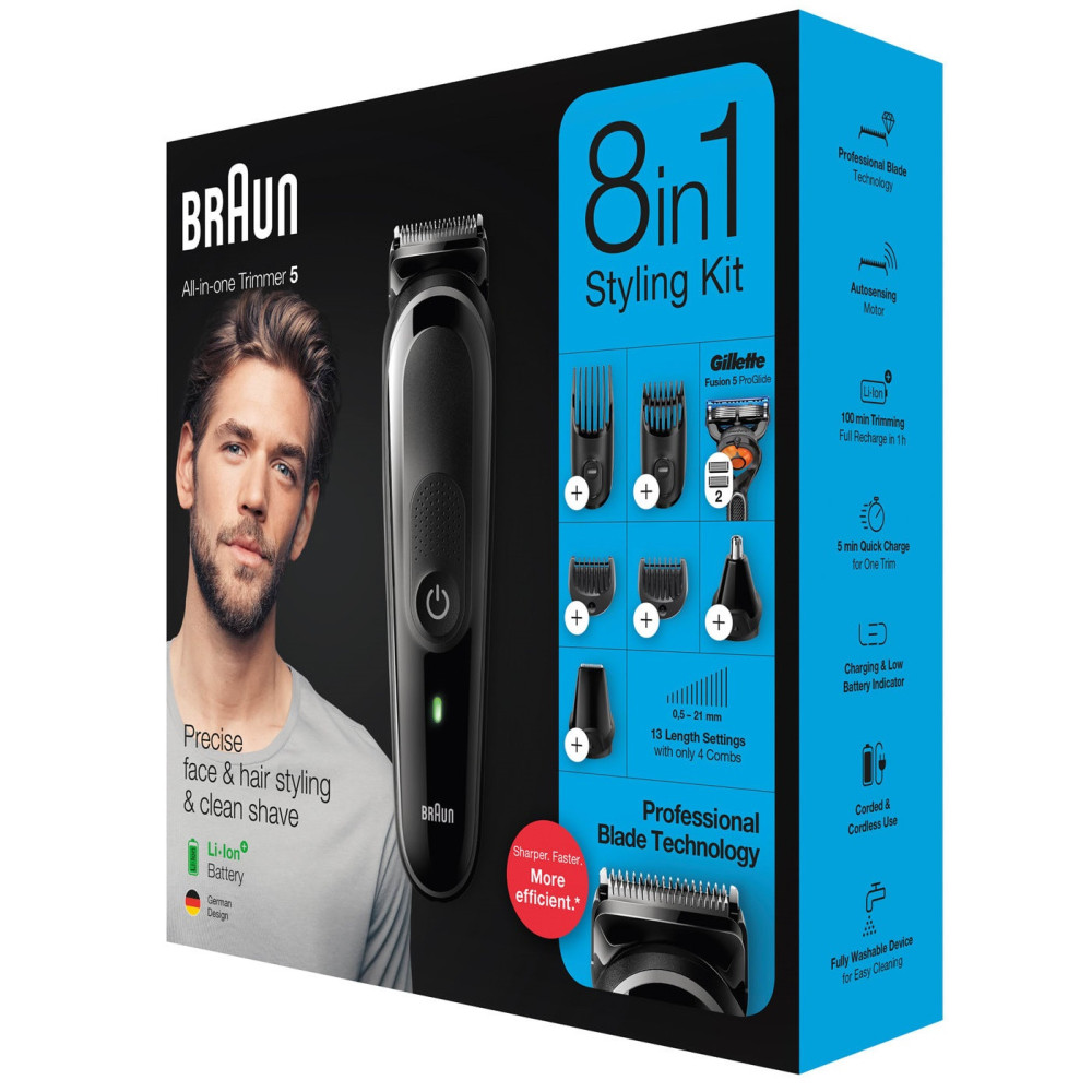 Tondeuse à barbe Braun 8en1 MGK5260  / Noir