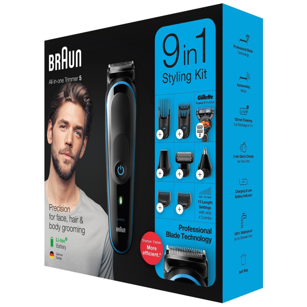 Tondeuse à barbe Braun 9en1 MGK5280 / Noir