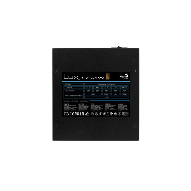 Aerocool LUX 550W - Alimentation PC - Garantie 3 ans LDLC