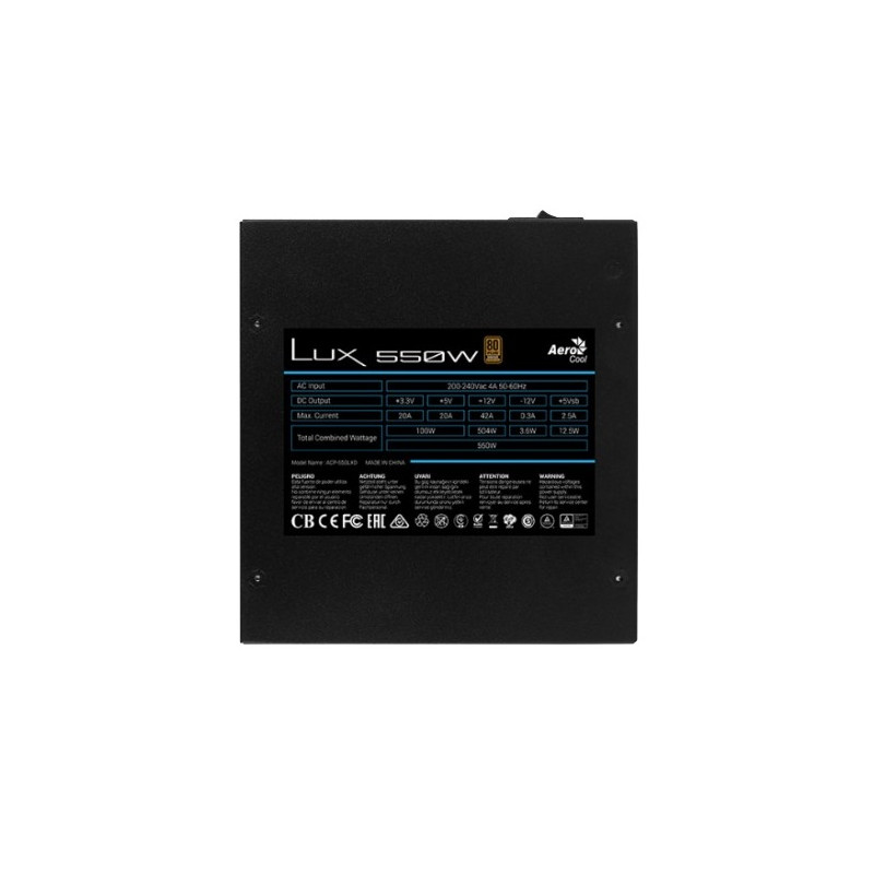 AEROCOOL PGS LUX 550W 80+ Bronze PSU