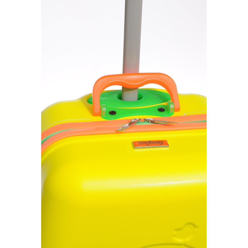 Valise à roulettes pour enfants Wexta / Jaune Neon