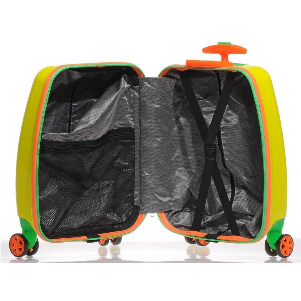 Valise à roulettes pour enfants Wexta / Jaune Neon