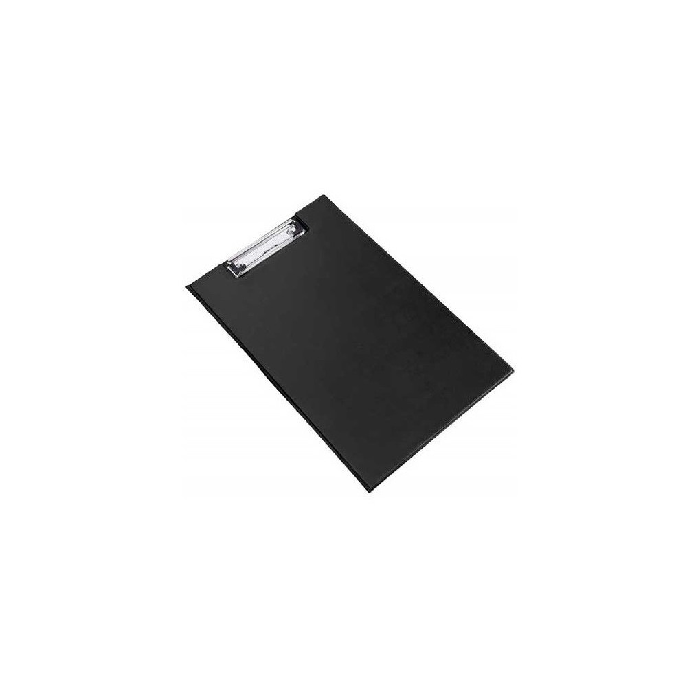 Porte Bloc Double A4 Rigide en Cuir / Noir