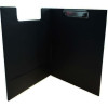 Porte Bloc Double A4 Rigide en Cuir / Noir