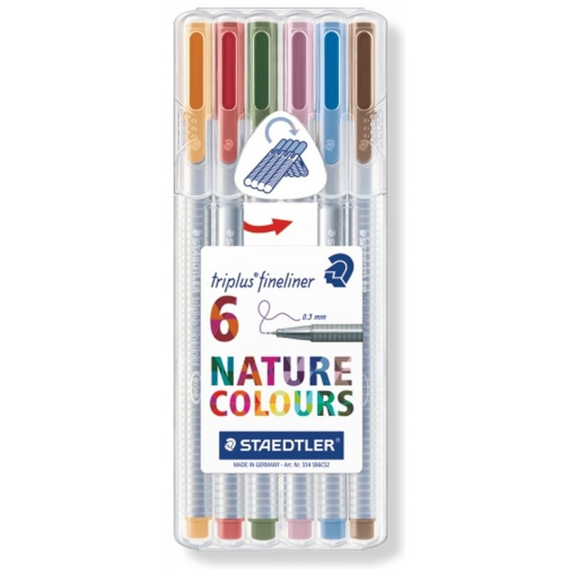 Pochette 6 Stylos triplus Fineliner - Flamingo Stylos