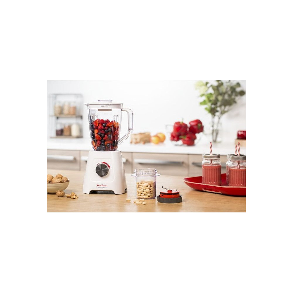 Blender Moulinex Blende force + Accessoires Broyeurs / 600 W / Blanc