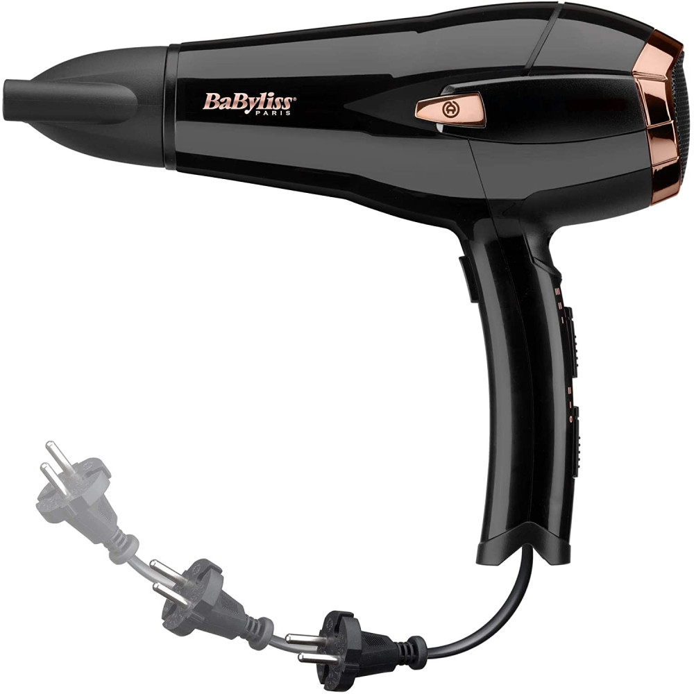 Sèche-cheveux BaByliss Cordkeeper avec Technologie Ionique et Cordon D373E / 2000 W