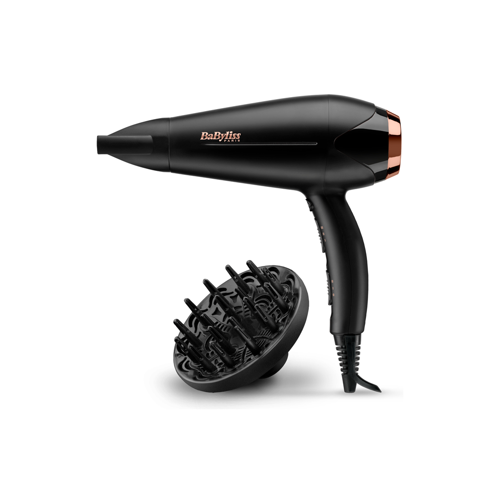 Sèche-cheveux Babyliss Turbo Shine D570DE / 2200 W / Noir & Gold