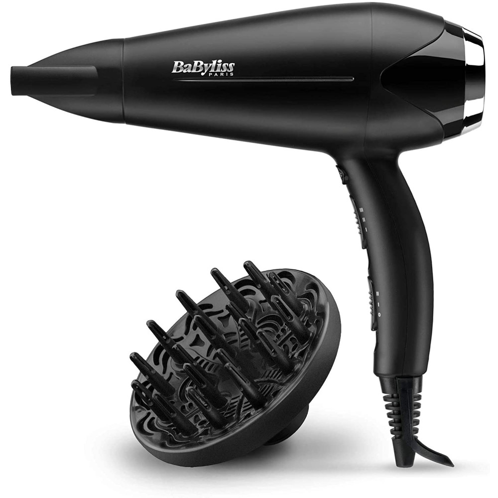 Sèche-cheveux Babyliss Turbo Shine D572DE / 2200 W / Noir & Argent