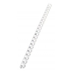 10 Reliures Spirale Plastique 12mm Blanc