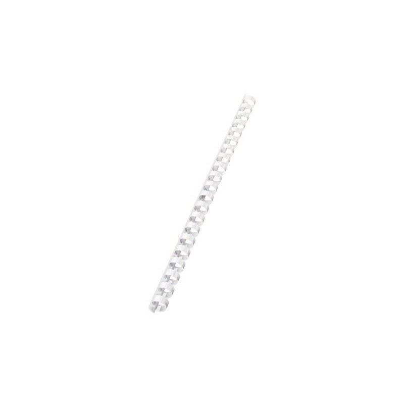 10 Reliures Spirale Plastique 12mm Blanc