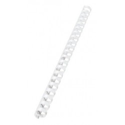 10 Reliures Spirale Plastique 16mm Blanc
