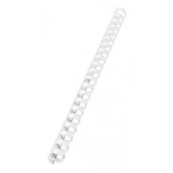 10 Reliures Spirale Plastique 16mm Blanc